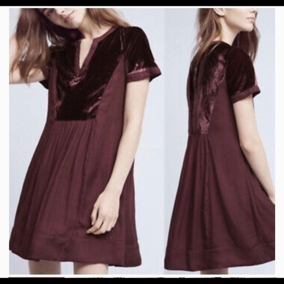 Anthropologie Maeve Ingrid Velvet Tunic Dreaa - Picture 1 of 5